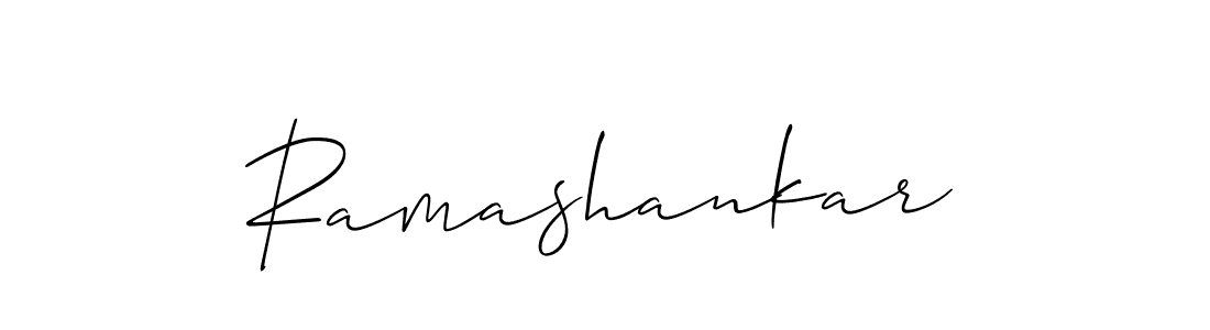 Use a signature maker to create a handwritten signature online. With this signature software, you can design (Allison_Script) your own signature for name Ramashankar. Ramashankar signature style 2 images and pictures png