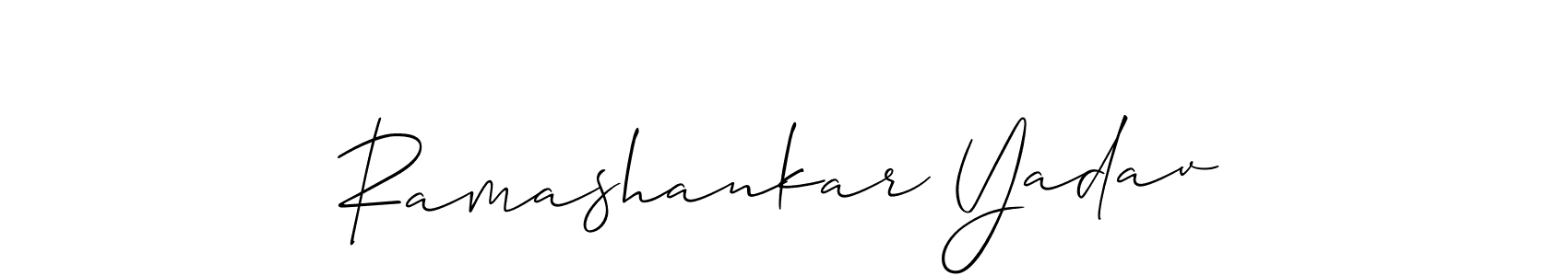 Design your own signature with our free online signature maker. With this signature software, you can create a handwritten (Allison_Script) signature for name Ramashankar Yadav. Ramashankar Yadav signature style 2 images and pictures png