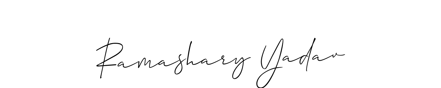 How to make Ramashary Yadav signature? Allison_Script is a professional autograph style. Create handwritten signature for Ramashary Yadav name. Ramashary Yadav signature style 2 images and pictures png
