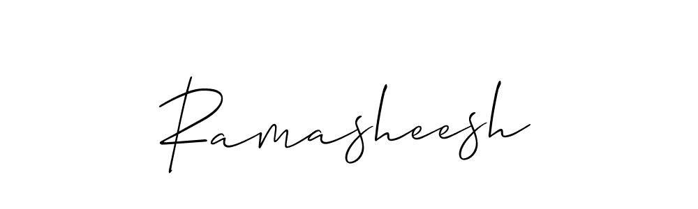 Design your own signature with our free online signature maker. With this signature software, you can create a handwritten (Allison_Script) signature for name Ramasheesh. Ramasheesh signature style 2 images and pictures png