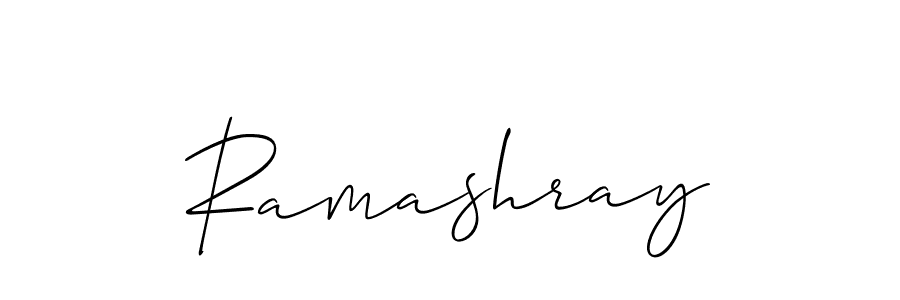 Make a beautiful signature design for name Ramashray. With this signature (Allison_Script) style, you can create a handwritten signature for free. Ramashray signature style 2 images and pictures png