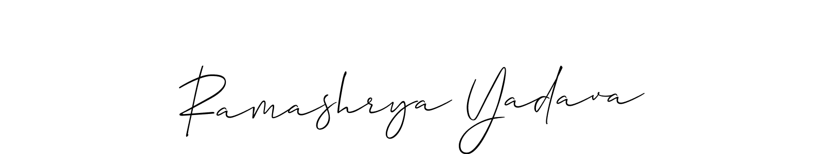Ramashrya Yadava stylish signature style. Best Handwritten Sign (Allison_Script) for my name. Handwritten Signature Collection Ideas for my name Ramashrya Yadava. Ramashrya Yadava signature style 2 images and pictures png