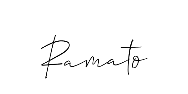 Create a beautiful signature design for name Ramato. With this signature (Allison_Script) fonts, you can make a handwritten signature for free. Ramato signature style 2 images and pictures png