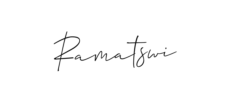 Ramatswi stylish signature style. Best Handwritten Sign (Allison_Script) for my name. Handwritten Signature Collection Ideas for my name Ramatswi. Ramatswi signature style 2 images and pictures png