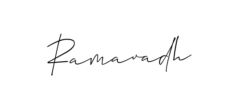 The best way (Allison_Script) to make a short signature is to pick only two or three words in your name. The name Ramavadh include a total of six letters. For converting this name. Ramavadh signature style 2 images and pictures png