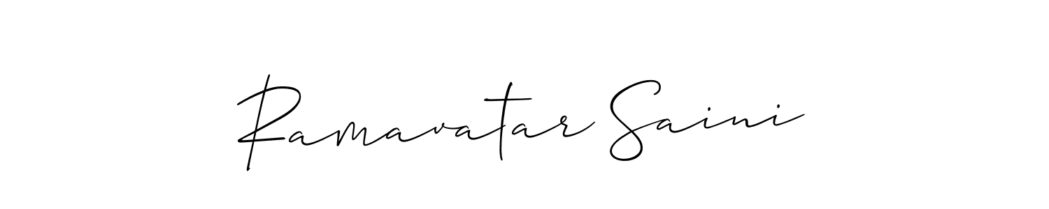 Also we have Ramavatar Saini name is the best signature style. Create professional handwritten signature collection using Allison_Script autograph style. Ramavatar Saini signature style 2 images and pictures png