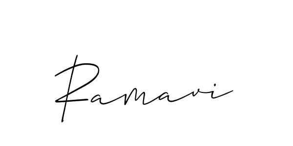 Make a beautiful signature design for name Ramavi. With this signature (Allison_Script) style, you can create a handwritten signature for free. Ramavi signature style 2 images and pictures png