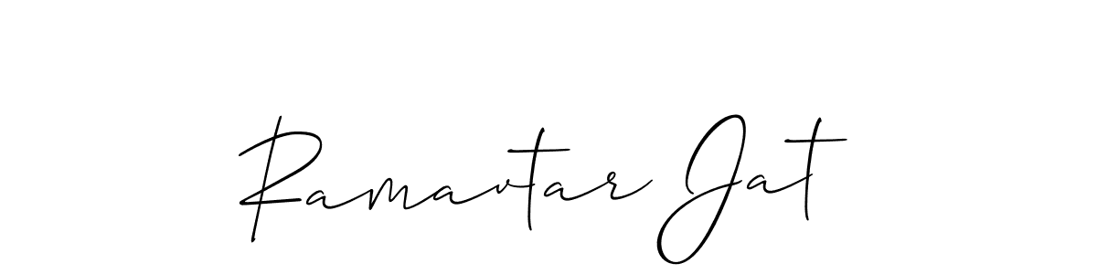 if you are searching for the best signature style for your name Ramavtar Jat. so please give up your signature search. here we have designed multiple signature styles  using Allison_Script. Ramavtar Jat signature style 2 images and pictures png