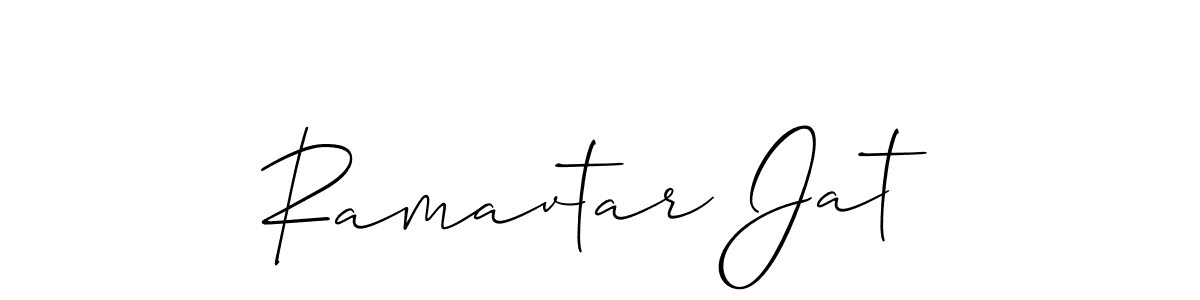 Also we have Ramavtar Jat name is the best signature style. Create professional handwritten signature collection using Allison_Script autograph style. Ramavtar Jat signature style 2 images and pictures png