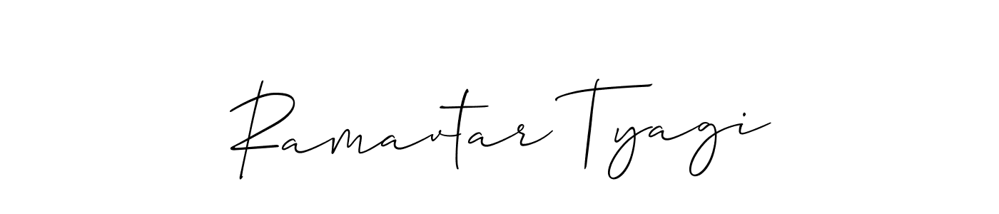 How to make Ramavtar Tyagi signature? Allison_Script is a professional autograph style. Create handwritten signature for Ramavtar Tyagi name. Ramavtar Tyagi signature style 2 images and pictures png