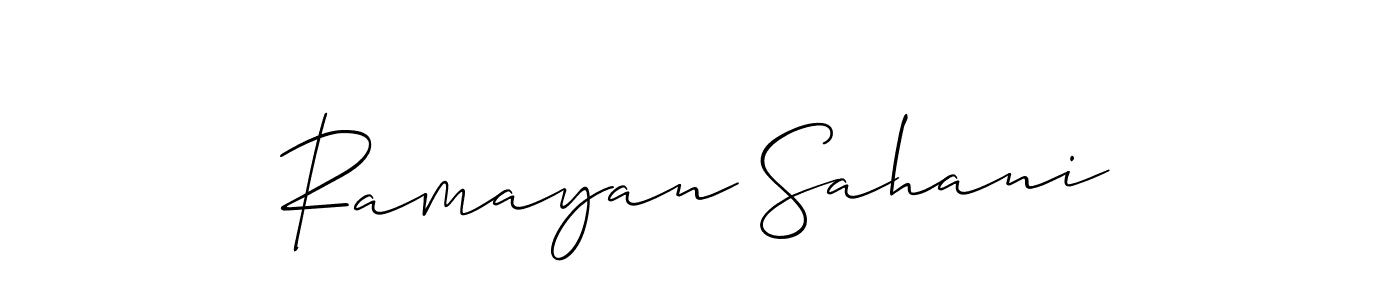 How to Draw Ramayan Sahani signature style? Allison_Script is a latest design signature styles for name Ramayan Sahani. Ramayan Sahani signature style 2 images and pictures png