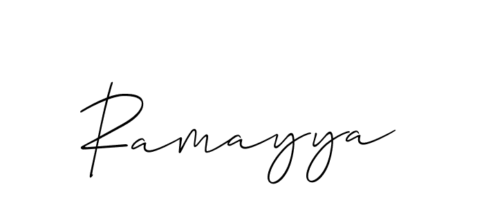 Also we have Ramayya name is the best signature style. Create professional handwritten signature collection using Allison_Script autograph style. Ramayya signature style 2 images and pictures png