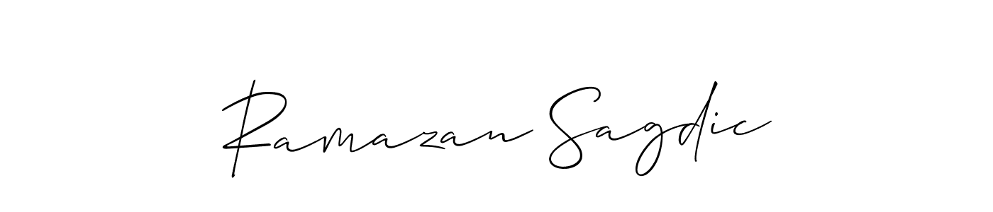 Similarly Allison_Script is the best handwritten signature design. Signature creator online .You can use it as an online autograph creator for name Ramazan Sagdic. Ramazan Sagdic signature style 2 images and pictures png