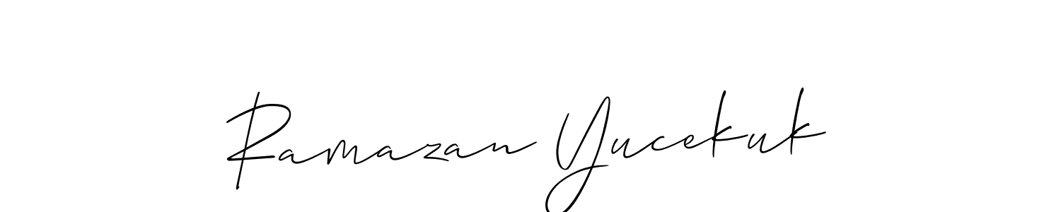 How to make Ramazan Yucekuk signature? Allison_Script is a professional autograph style. Create handwritten signature for Ramazan Yucekuk name. Ramazan Yucekuk signature style 2 images and pictures png