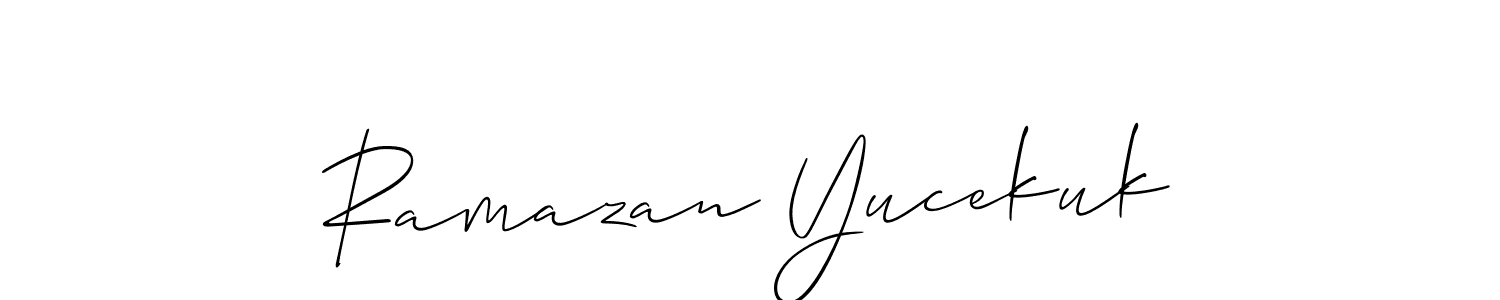 How to make Ramazan Yucekuk signature? Allison_Script is a professional autograph style. Create handwritten signature for Ramazan Yucekuk name. Ramazan Yucekuk signature style 2 images and pictures png