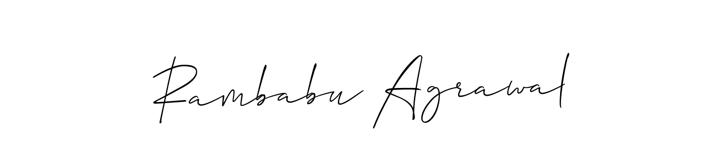 You can use this online signature creator to create a handwritten signature for the name Rambabu Agrawal. This is the best online autograph maker. Rambabu Agrawal signature style 2 images and pictures png