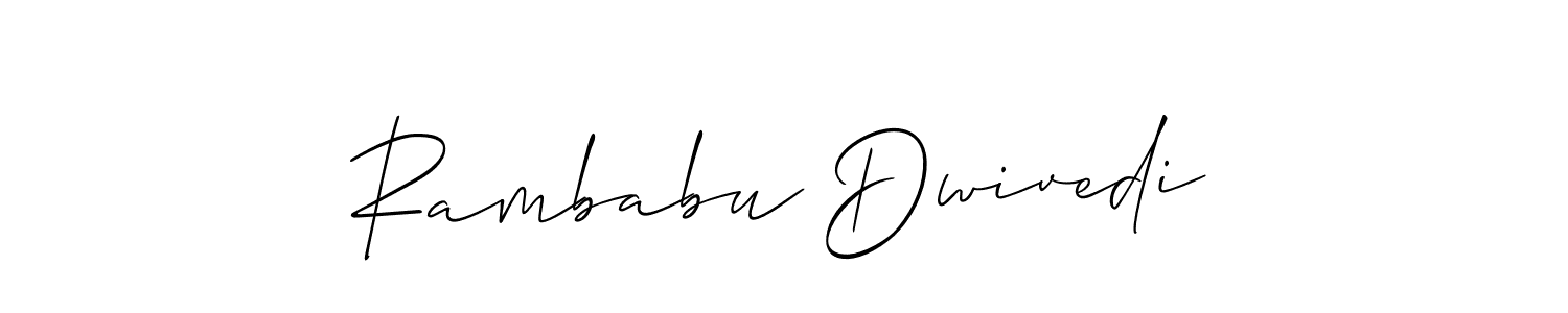 Also You can easily find your signature by using the search form. We will create Rambabu Dwivedi name handwritten signature images for you free of cost using Allison_Script sign style. Rambabu Dwivedi signature style 2 images and pictures png