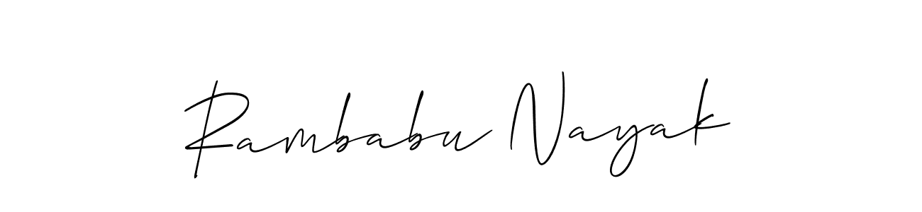 You can use this online signature creator to create a handwritten signature for the name Rambabu Nayak. This is the best online autograph maker. Rambabu Nayak signature style 2 images and pictures png