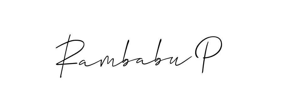 Best and Professional Signature Style for Rambabu P. Allison_Script Best Signature Style Collection. Rambabu P signature style 2 images and pictures png