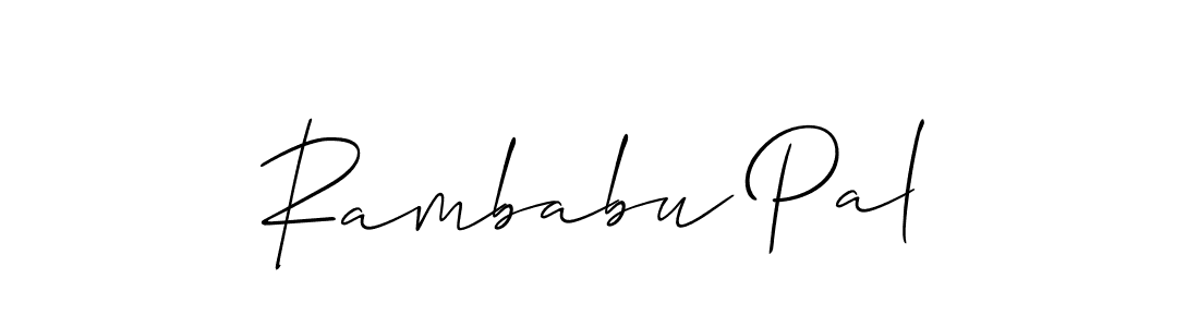 if you are searching for the best signature style for your name Rambabu Pal. so please give up your signature search. here we have designed multiple signature styles  using Allison_Script. Rambabu Pal signature style 2 images and pictures png