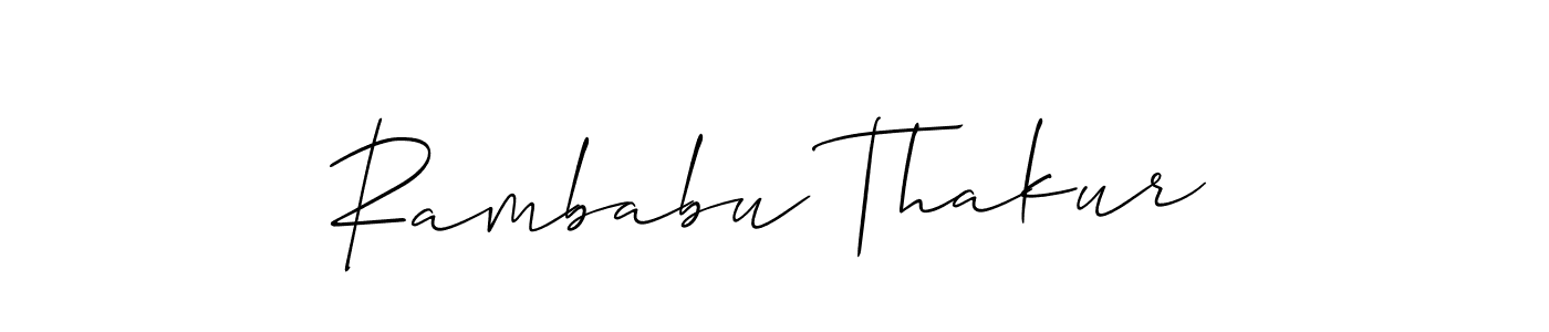 You can use this online signature creator to create a handwritten signature for the name Rambabu Thakur. This is the best online autograph maker. Rambabu Thakur signature style 2 images and pictures png