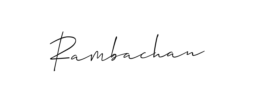 Similarly Allison_Script is the best handwritten signature design. Signature creator online .You can use it as an online autograph creator for name Rambachan. Rambachan signature style 2 images and pictures png