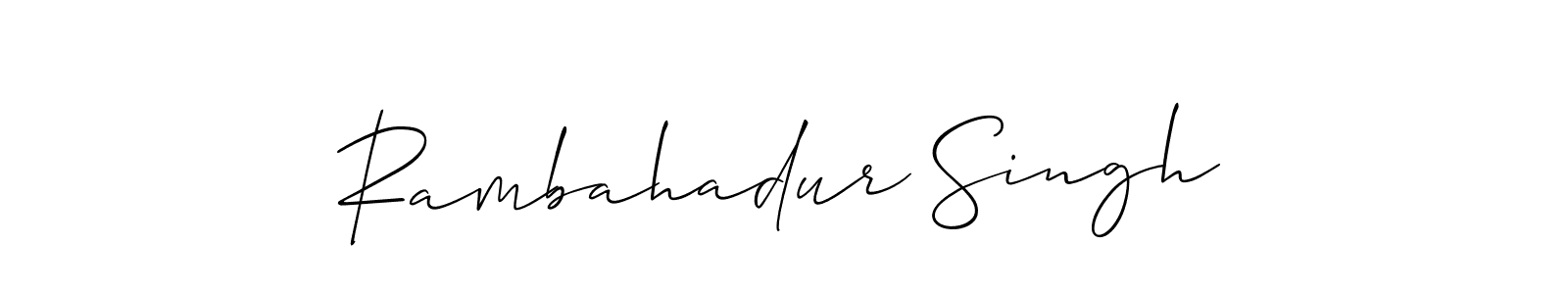 You can use this online signature creator to create a handwritten signature for the name Rambahadur Singh. This is the best online autograph maker. Rambahadur Singh signature style 2 images and pictures png