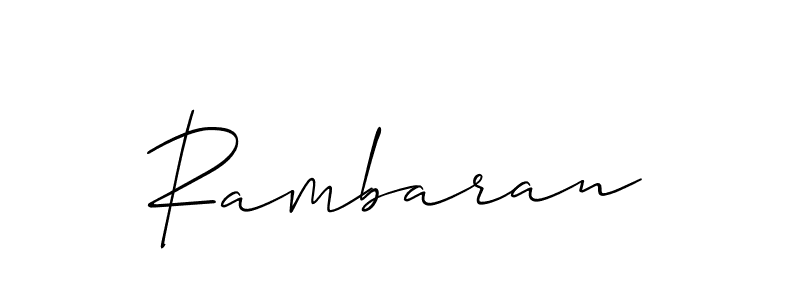 How to make Rambaran name signature. Use Allison_Script style for creating short signs online. This is the latest handwritten sign. Rambaran signature style 2 images and pictures png