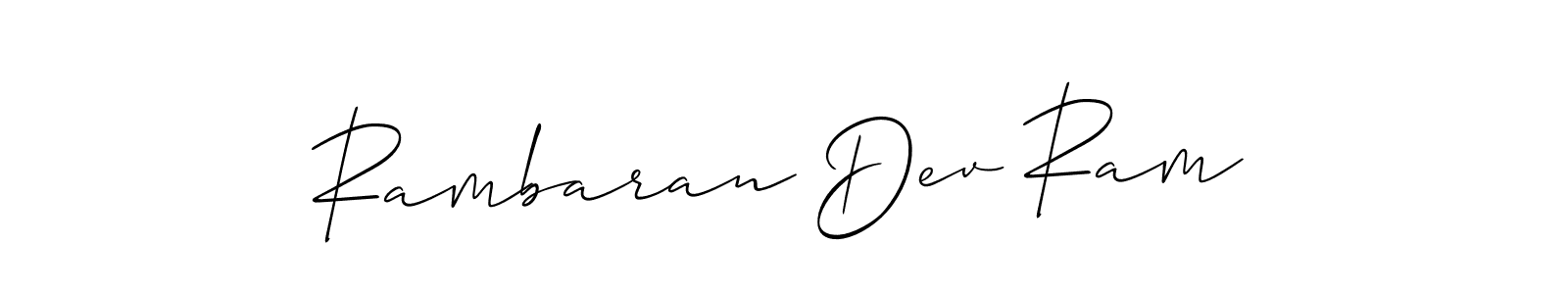 Also we have Rambaran Dev Ram name is the best signature style. Create professional handwritten signature collection using Allison_Script autograph style. Rambaran Dev Ram signature style 2 images and pictures png