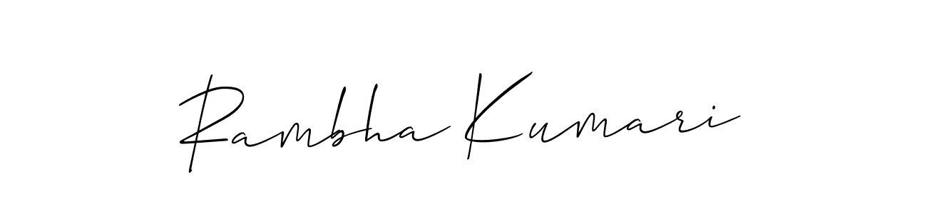 This is the best signature style for the Rambha Kumari name. Also you like these signature font (Allison_Script). Mix name signature. Rambha Kumari signature style 2 images and pictures png