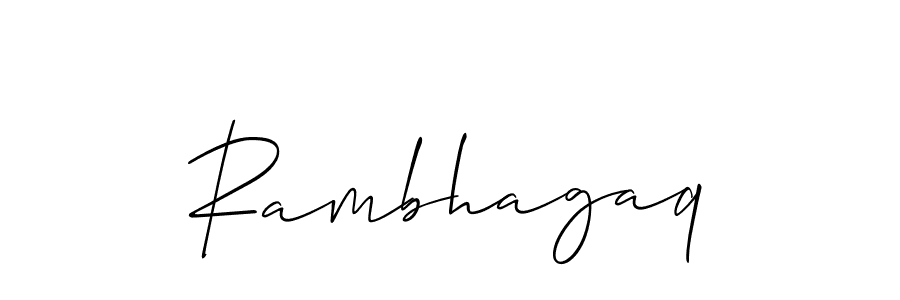 It looks lik you need a new signature style for name Rambhagaq. Design unique handwritten (Allison_Script) signature with our free signature maker in just a few clicks. Rambhagaq signature style 2 images and pictures png