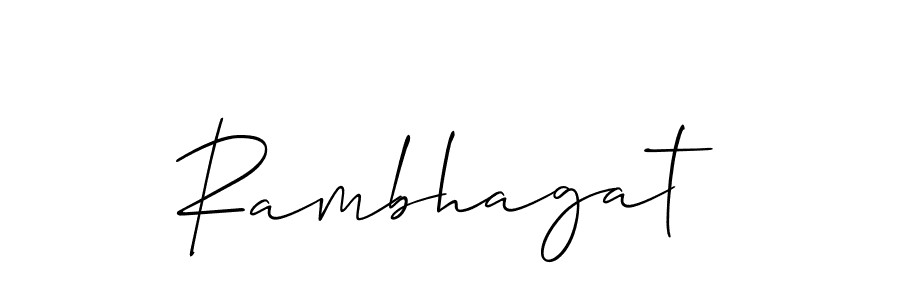 Create a beautiful signature design for name Rambhagat. With this signature (Allison_Script) fonts, you can make a handwritten signature for free. Rambhagat signature style 2 images and pictures png