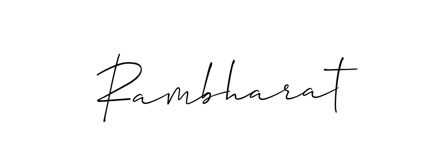 How to make Rambharat signature? Allison_Script is a professional autograph style. Create handwritten signature for Rambharat name. Rambharat signature style 2 images and pictures png