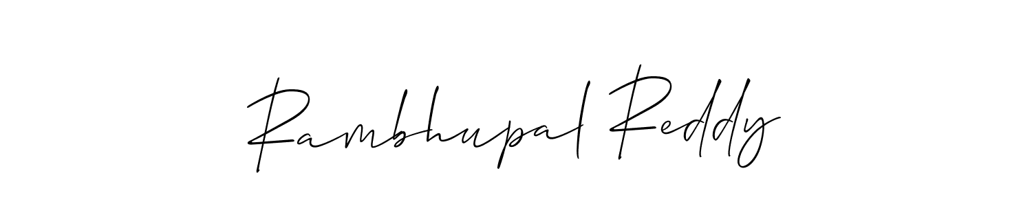 It looks lik you need a new signature style for name Rambhupal Reddy. Design unique handwritten (Allison_Script) signature with our free signature maker in just a few clicks. Rambhupal Reddy signature style 2 images and pictures png