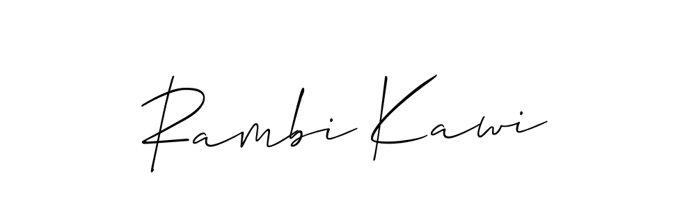 Best and Professional Signature Style for Rambi Kawi. Allison_Script Best Signature Style Collection. Rambi Kawi signature style 2 images and pictures png