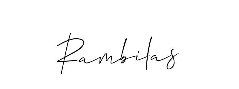 Once you've used our free online signature maker to create your best signature Allison_Script style, it's time to enjoy all of the benefits that Rambilas name signing documents. Rambilas signature style 2 images and pictures png