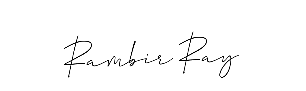 Design your own signature with our free online signature maker. With this signature software, you can create a handwritten (Allison_Script) signature for name Rambir Ray. Rambir Ray signature style 2 images and pictures png