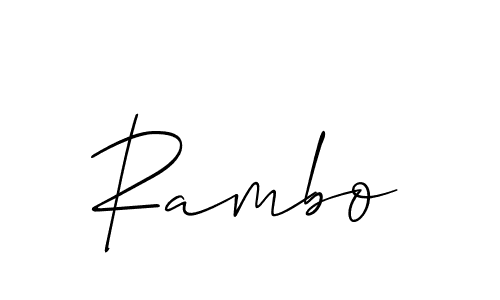 The best way (Allison_Script) to make a short signature is to pick only two or three words in your name. The name Rambo include a total of six letters. For converting this name. Rambo signature style 2 images and pictures png