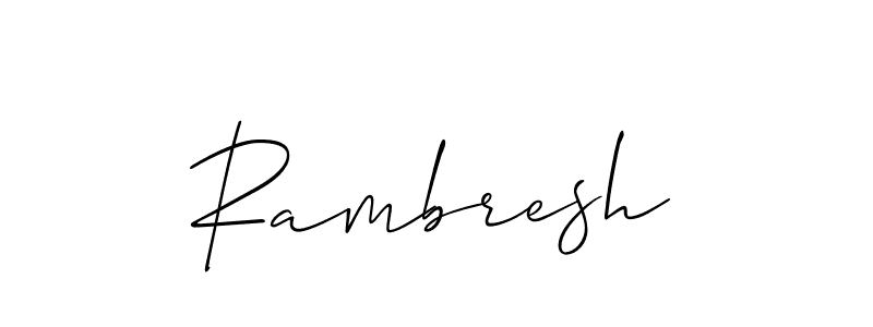 How to Draw Rambresh signature style? Allison_Script is a latest design signature styles for name Rambresh. Rambresh signature style 2 images and pictures png