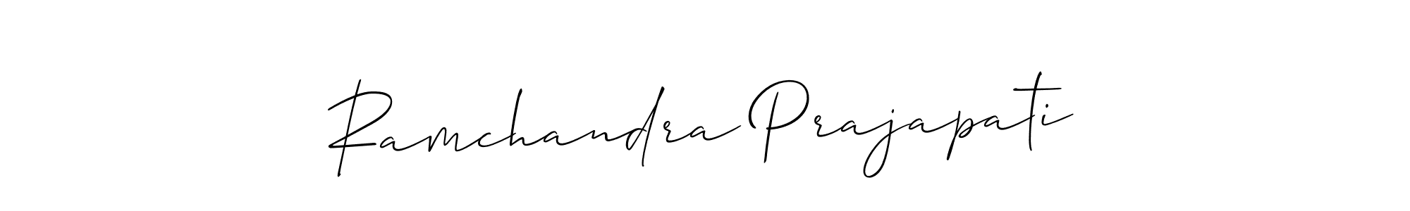 How to make Ramchandra Prajapati signature? Allison_Script is a professional autograph style. Create handwritten signature for Ramchandra Prajapati name. Ramchandra Prajapati signature style 2 images and pictures png