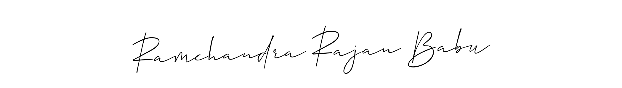 Make a beautiful signature design for name Ramchandra Rajan Babu. With this signature (Allison_Script) style, you can create a handwritten signature for free. Ramchandra Rajan Babu signature style 2 images and pictures png