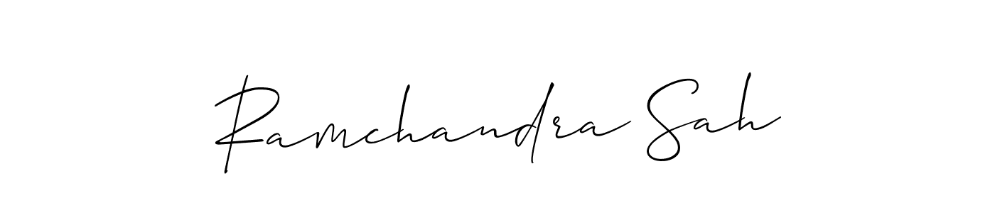 How to make Ramchandra Sah name signature. Use Allison_Script style for creating short signs online. This is the latest handwritten sign. Ramchandra Sah signature style 2 images and pictures png