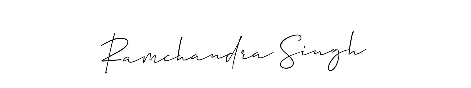 How to make Ramchandra Singh name signature. Use Allison_Script style for creating short signs online. This is the latest handwritten sign. Ramchandra Singh signature style 2 images and pictures png