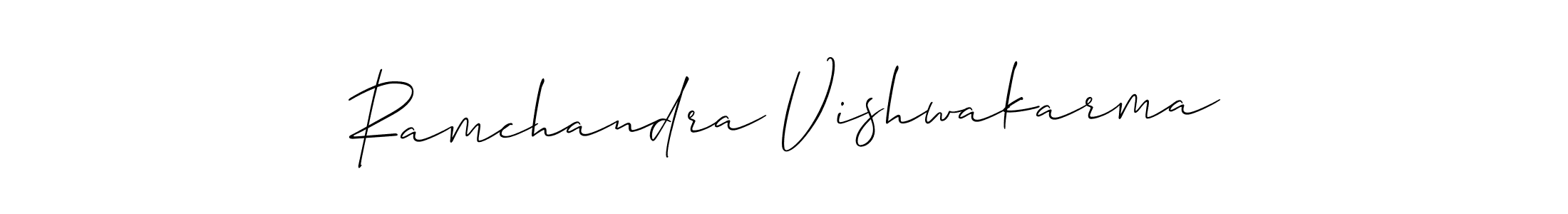 Create a beautiful signature design for name Ramchandra Vishwakarma. With this signature (Allison_Script) fonts, you can make a handwritten signature for free. Ramchandra Vishwakarma signature style 2 images and pictures png