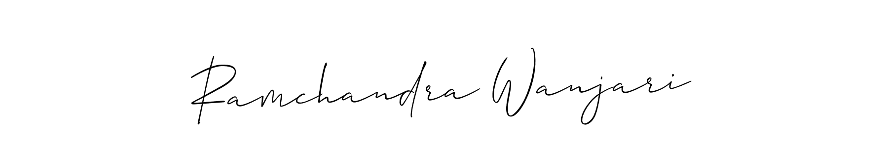 How to make Ramchandra Wanjari name signature. Use Allison_Script style for creating short signs online. This is the latest handwritten sign. Ramchandra Wanjari signature style 2 images and pictures png