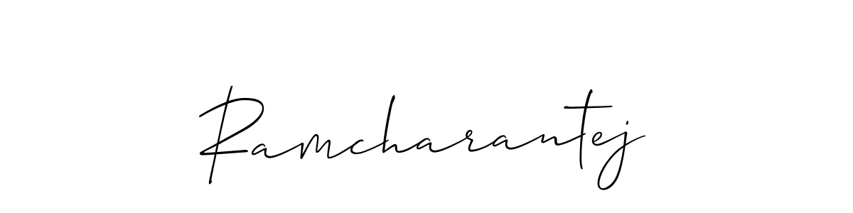 Design your own signature with our free online signature maker. With this signature software, you can create a handwritten (Allison_Script) signature for name Ramcharantej. Ramcharantej signature style 2 images and pictures png