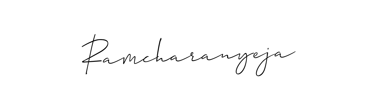 How to Draw Ramcharanyeja signature style? Allison_Script is a latest design signature styles for name Ramcharanyeja. Ramcharanyeja signature style 2 images and pictures png