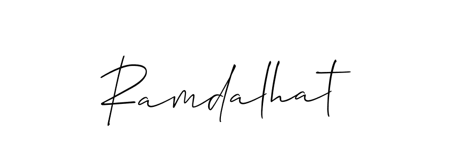 Similarly Allison_Script is the best handwritten signature design. Signature creator online .You can use it as an online autograph creator for name Ramdalhat. Ramdalhat signature style 2 images and pictures png