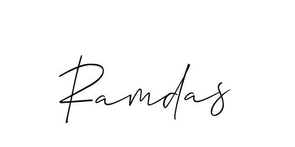 Also we have Ramdas name is the best signature style. Create professional handwritten signature collection using Allison_Script autograph style. Ramdas signature style 2 images and pictures png