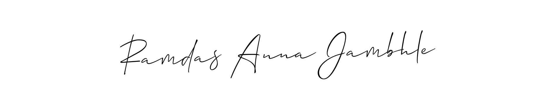 Similarly Allison_Script is the best handwritten signature design. Signature creator online .You can use it as an online autograph creator for name Ramdas Anna Jambhle. Ramdas Anna Jambhle signature style 2 images and pictures png